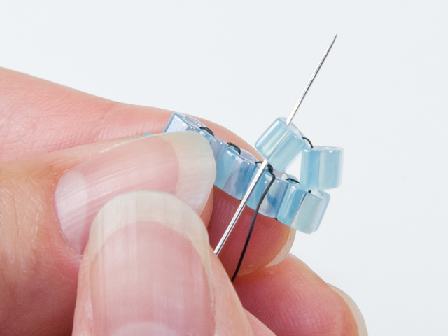 Decrease and Increase Brick Stitch Step 02