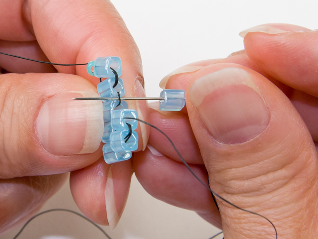 Decrease and Increase Brick Stitch Step 05