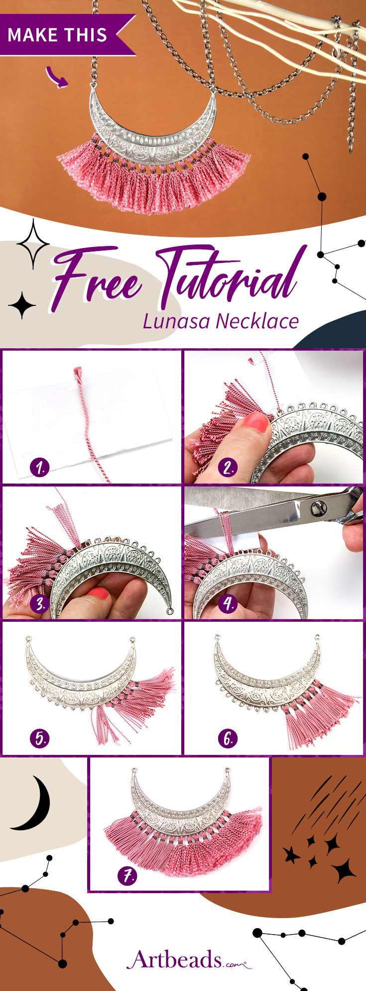 Lunasa Bib Tassel Necklace Infographic