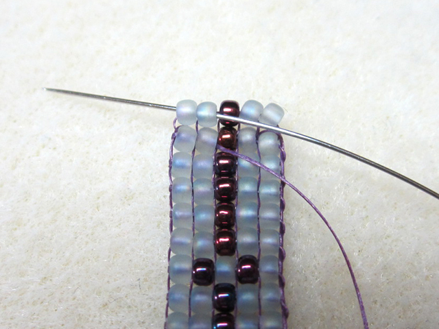 Altering a Loomed Piece by Hand Step 9