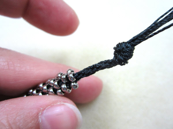 Kumihimo Braiding with Beads Step 19